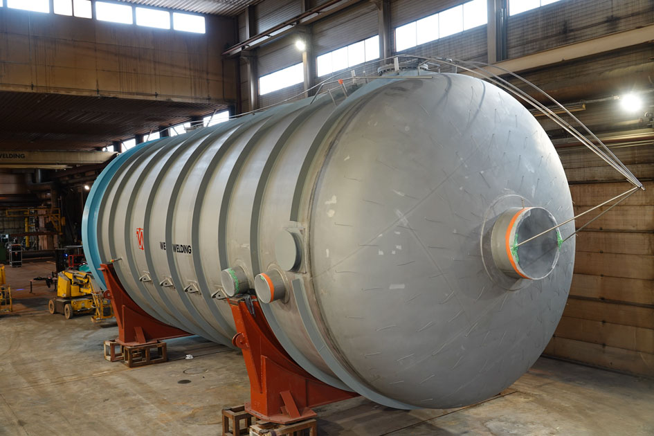 Lamellihaihdutin paperi- ja selluteollisuuteen konepajallamme valmiina kuljetukseen.