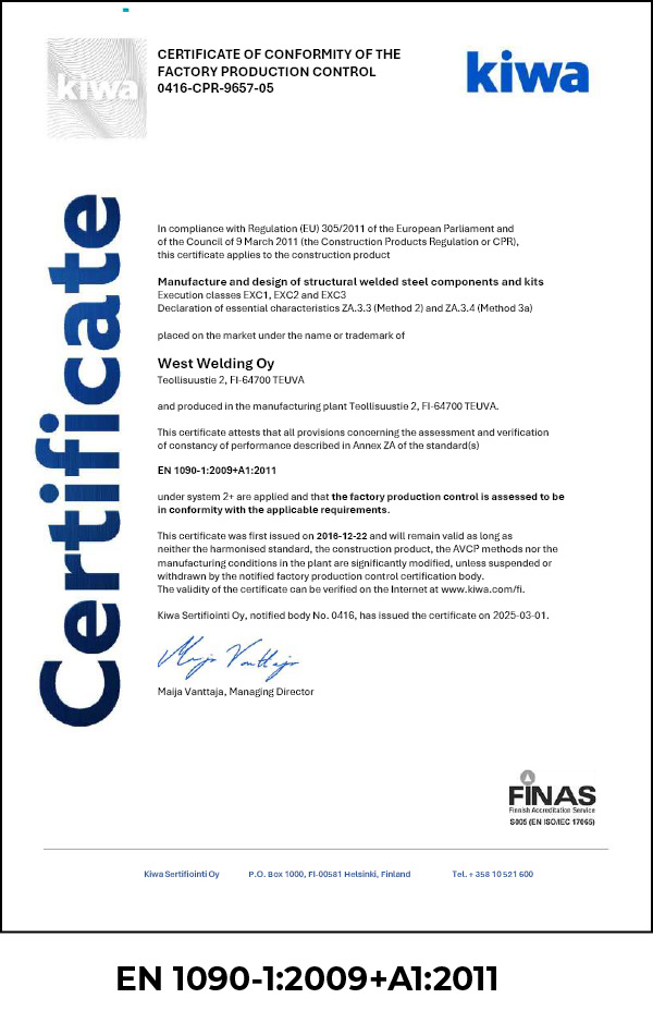 EN 1090-1:2009+A1:2001 EN 1090-1:2009+A1:2001